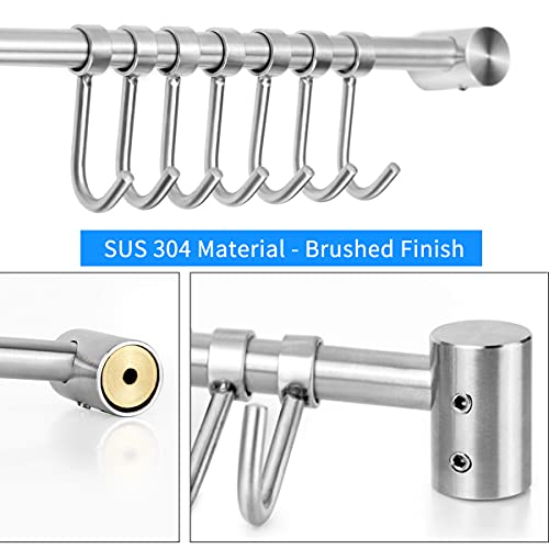 Audmore Kitchen Utensil Rack 2PCS, 15.6” Pot & Pan Hanging - Image 4