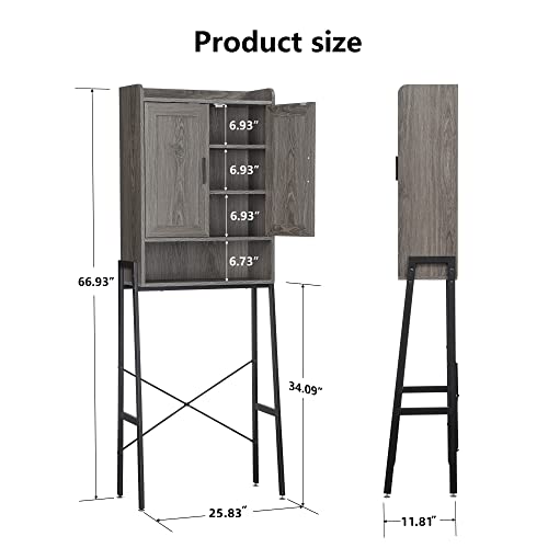 apexnova Over The Toilet Storage Cabinet, Wooden Space-Saving - Image 3