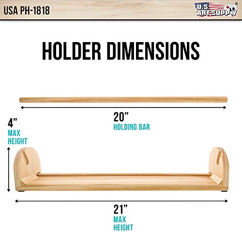 U.S. Art Supply 18" Wooden Tabletop Easel Paper Roll Holder - Image 3