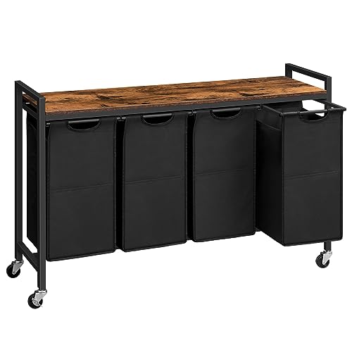 HOOBRO Laundry Sorter 4 Sections, Laundry Hamper with Wheels - Image 2
