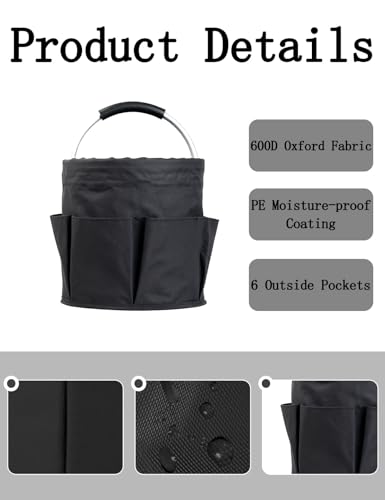 Cleaning Caddy with Handle, for Cleaning Supplies Organizer - Image 4
