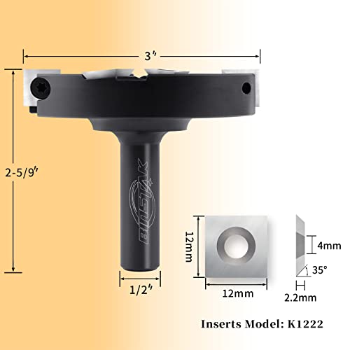 CNC Spoilboard Surfacing Router Bit,1/2 Inch Shank 3 Inch Cutting - Image 4