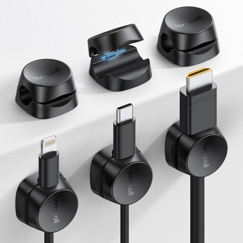 Lamicall 6Pack Cord Organizer, [1s Lock] Spring Cable Holder - Image 2
