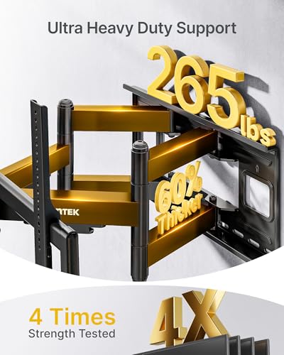 monTEK Heavy Duty Full Motion TV Wall Mount for 60-120 Inch Extra - Image 4