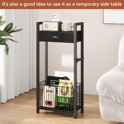 IBUYKE Toilet Paper Holder Toilet Roll Dispenser Storage - Image 8