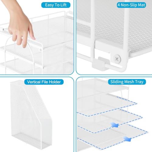 AUPSEN Desk Organizers and Accessories, 5-Tier Desktop Paper File - Image 7