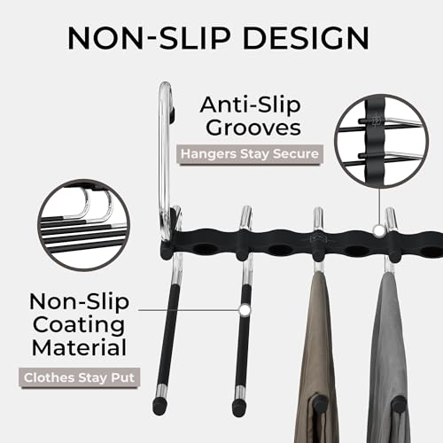 Pants Hangers Space Saving - 2 Pack - Non-Slip Multi-Tier Hangers - Image 6
