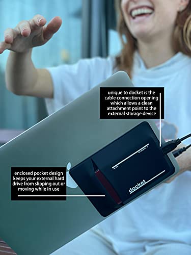 External Hard Drive Holder for Laptop - Closed Pocket Design - Image 3