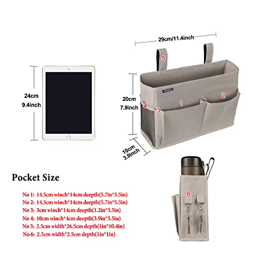 Surblue Bedside Caddy Hanging Bed Organizer Storage Bag Pocket - Image 7