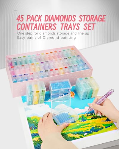 forever young 45PCS Diamond Painting Storage Containers Trays - Image 3