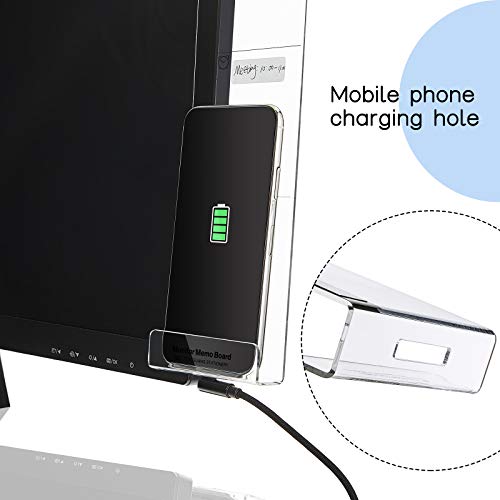 Zonon 2 Pcs Monitor Memo Board with Phone Holder, Clear Acrylic - Image 5
