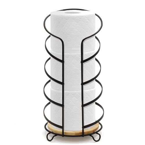 BROOKSTONE, Toilet Paper Holder with Bamboo Base - Image 4