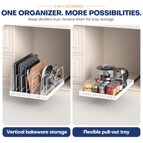 Pull Out Cabinet Organizer for Cookie Sheet, Cutting Board - Image 7