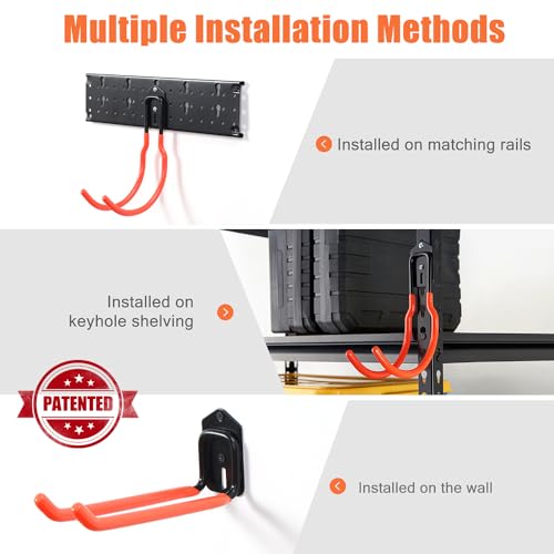 Multi-Storage Garage Hooks, Wall-Mounted Garden Tool Organizer - Image 5