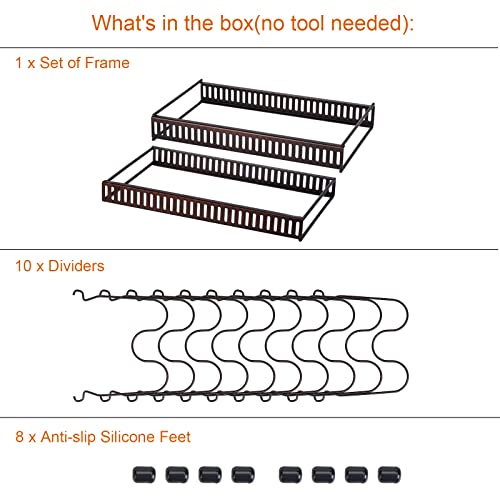 Toplife Pots and Pans Organizer Rack for Cabinet and Countertop - Image 7