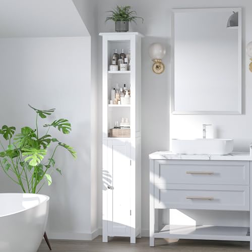 11.81'' Wide Narrow Bathroom Storage Cabinet-Slim Tall Bathroom - Image 2