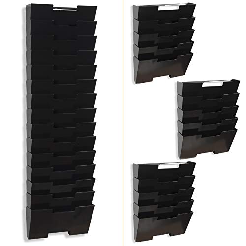 Wallniture Lisbon 15-Tier Wall Mounted File Holder and Desk - Image 5