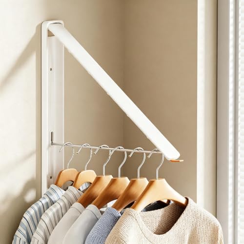 Clothes Drying Rack, Laundry Room Wall Mounted Retractable - Image 2