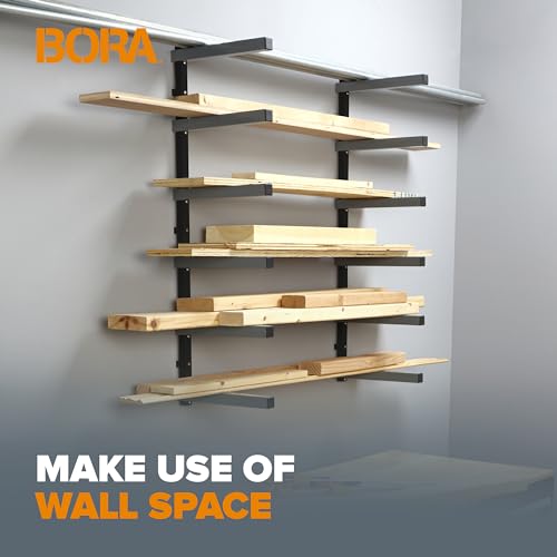 BORA Wood Rack, 6-Level Wall Mount Lumber Storage Rack - Image 6