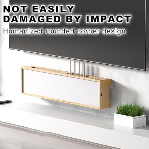 Wall-WiFi Router Storage Box,Wooden Wireless Router Organize Rack - Image 7