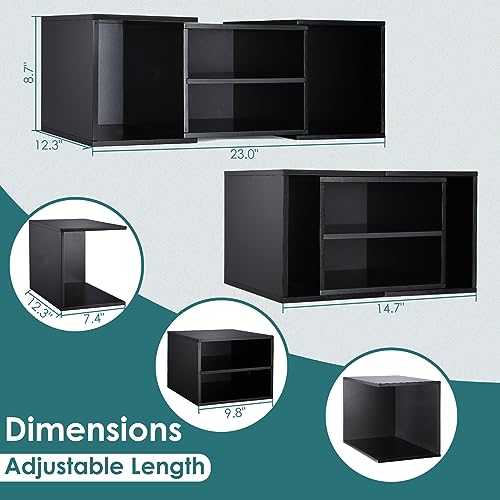 Large Printer Stand, Adjustable Printer Table with Storage - Image 3