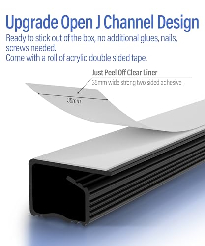 6 Pack Under Desk Cable Management Kit, J Channel Cable - Image 3