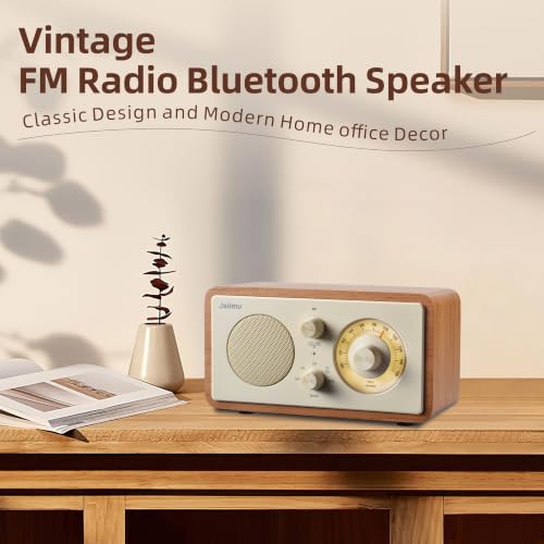 Vintage Small Radio Bluetooth Speaker for Home Office Kitchen - Image 3