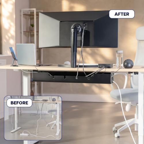 VIVO Black Screw-On Flip-Open 35 in Cable Management Box - Image 3
