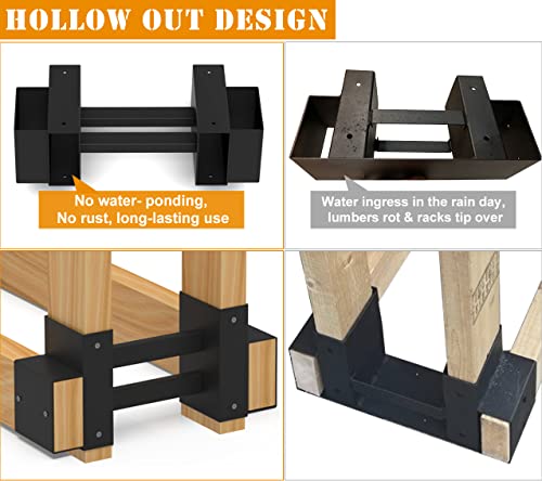 Outdoor Firewood Rack Brackets Kit for Fire Wood Pile - Image 4