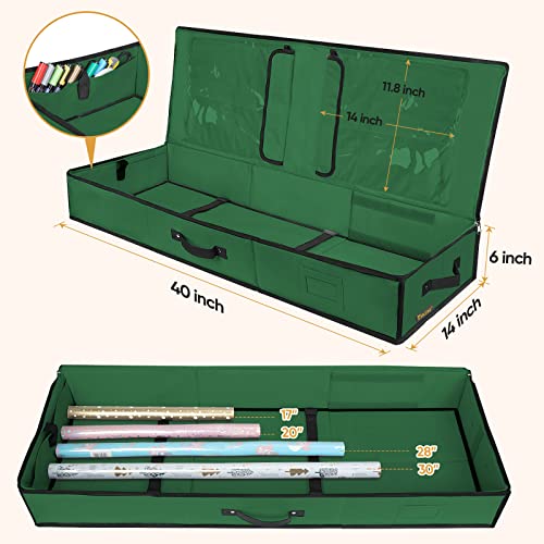 BALEINE Wrapping Paper Storage Organizer, 40" Durable 600D - Image 4