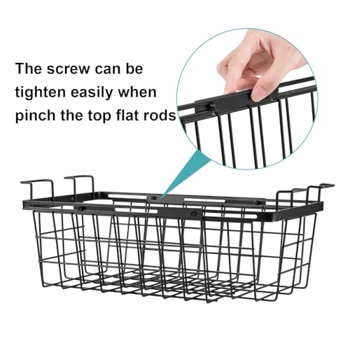 2 Pack Expandable Freezer Organizer Bins, Adjustable Wire - Image 7