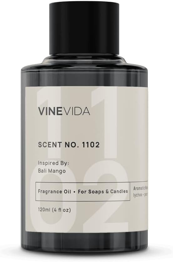 VINEVIDA [4oz] Scent NO. 1102 Bali Mango Fragrance Oil for Candle Making and Soap Making - Premium Candle Scents for Soy Candles