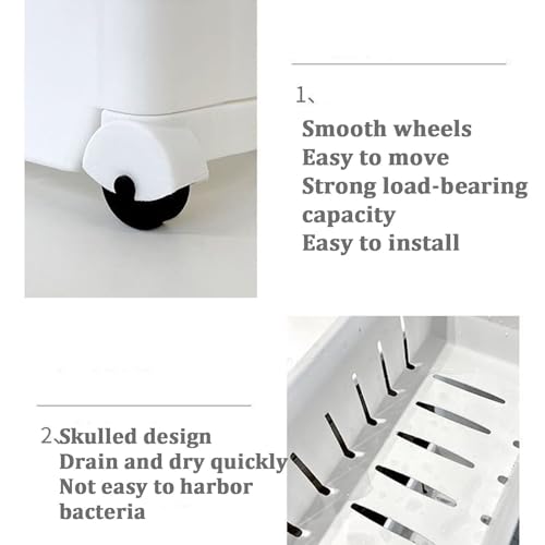 Rolling Slim Storage Cart,Rolling Narrow Space Organizer - Image 4