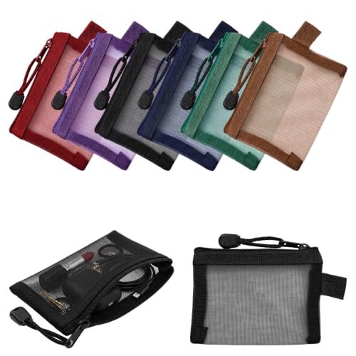 6Pcs Mini Zipper Mesh Bags, Small Travel Storage Pouch - Image 2