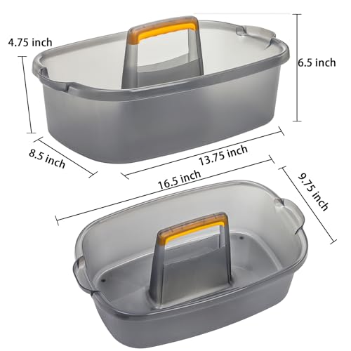 TOPZEA 2 Pack Cleaning Supplies Caddy, Plastic Large Cleaning - Image 3