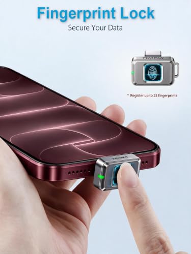 TWOPAN 512GB Fingerprint Nano SSD-Up to 450MB/s, External SSD - Image 3