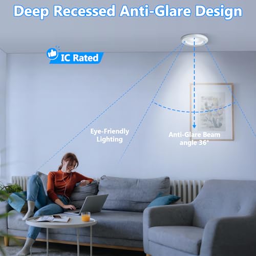 3 Inch LED Recessed Lighting 1 Pack, 7W Anti-Glare Recessed Light - Image 6