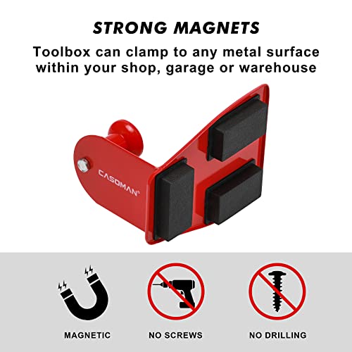 CASOMAN 4PCS Red Magnetic Toolbox Shelf, Tray - Image 4