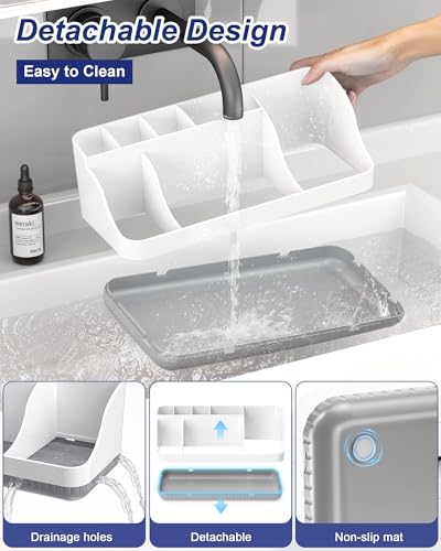 Bathroom Counter Organizer and Storage, 7 Slots Detachable - Image 4
