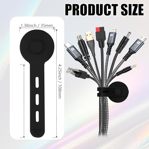 12Pcs Silicone Cable Straps, Self Adhesive Cable Man | All Products - Image 8