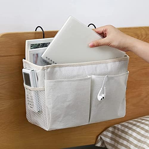 Bedside Caddy Organizer - Bedside Hanging Storage Bag with Hooks - Image 5