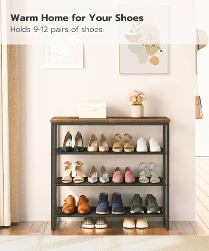 HOOBRO Shoe Rack, 4 Tier Shoe Storage Organizer with 3 Oxford - Image 5