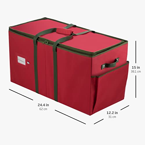 ZOBER Large Christmas Ornament Storage Box - Stores 80 3" - Image 3
