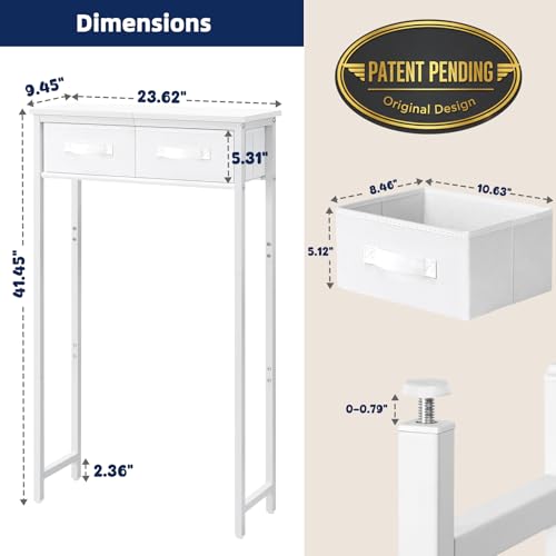 MOHOPE 2-Tier Over The Toilet Storage with 2 Fabric - Image 4