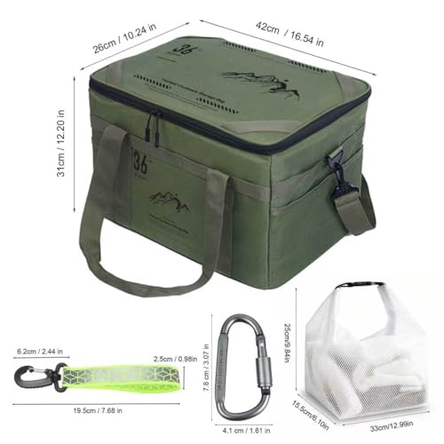 GoldCamp 35L Camping Tote Organizer–Portable Gear Bag | Garage Storage - Image 3