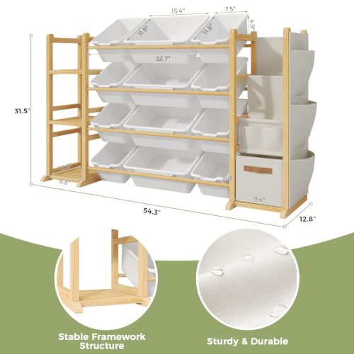 Toy Storage Organizer with 12 Bins and 3 Shelves, Kids Toy - Image 3