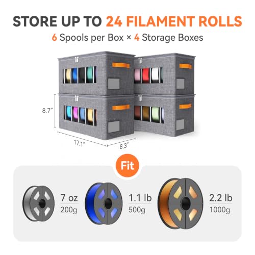 Eastherry 3D Printer Filament Storage Box, 4 Pack Or | All Products - Image 4