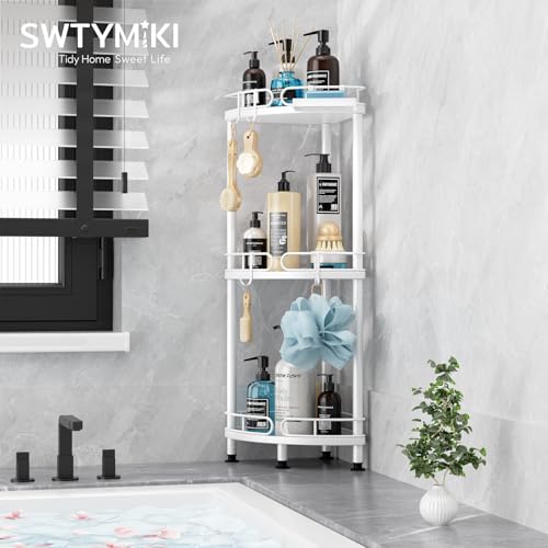 SWTYMIKI Corner Shower Caddy Standing - 3 Tier Stainless Steel - Image 4
