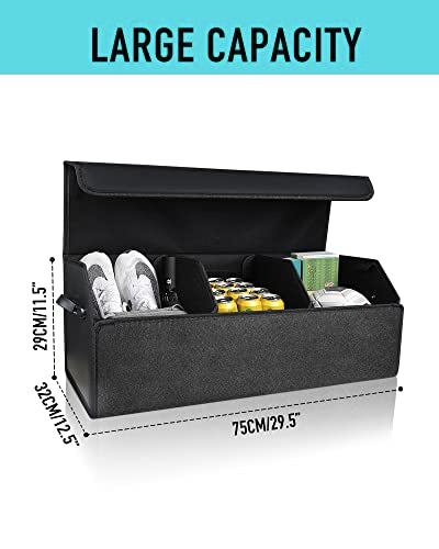 Car Trunk Organizer for SUV and Sedan, Black, 29.5 inches - Image 6