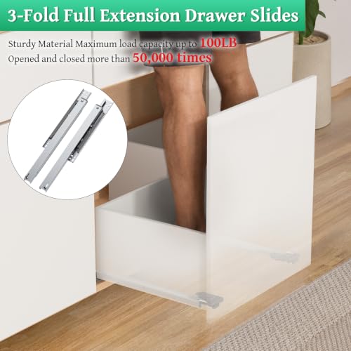 Undermount Drawer Slides,12inch Bottom Mount Full Extension - Image 7